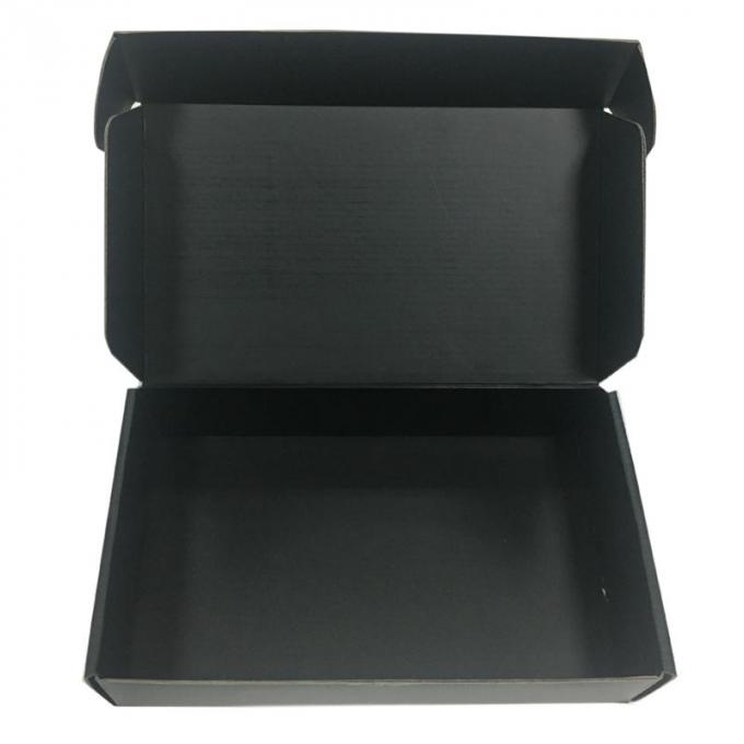 Paquete plano plegable del logotipo negro de las cajas de regalo del color rígido del trullo sin superficie de la laminación
